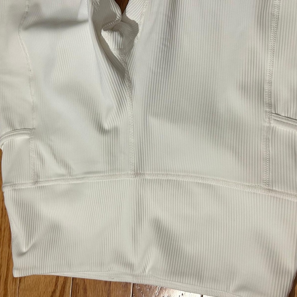 White Ribbed Leggings - Picture 4 of 7
